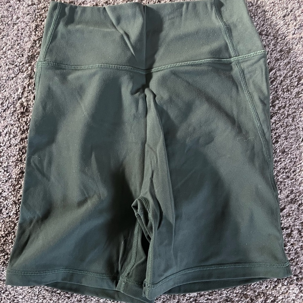Cara Loren Green Biker Shorts